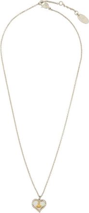 Vivienne Westwood Petra Heart-Shaped Pendant Brass Necklace
