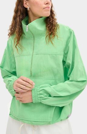 Aligne Rain Popover Track Top in Green at Nordstrom, Size 18