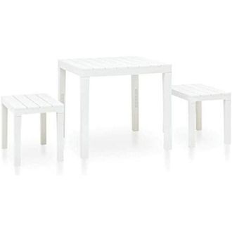 Vigor Set Arredo Giardino PP Papua Bianco 3 Pezzi