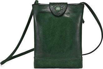OLD TREND Lily Genuine Leather Structured Convertible Crossbody in Green at Nordstrom
