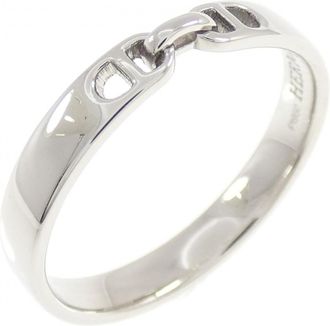 Herm&egrave;s Platinum 950 Band Ring (Pre-Owned)