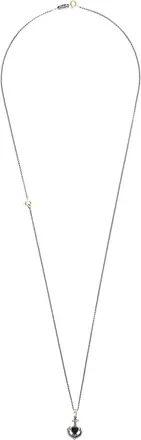 Ugo Cacciatori heart and anchor pendant necklace - Metallic