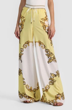 Alice & Olivia Ojai Print Palazzo Pants in Golden Coast at Nordstrom, Size X-Small