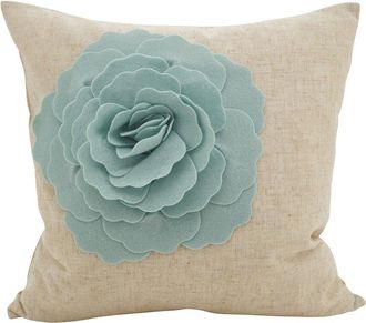 Saro Lifestyle Felt Flower Pillow