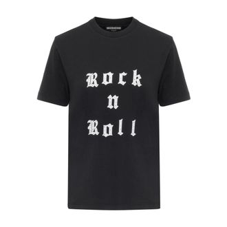 Zadig&Voltaire Tops, Dames, Zwart, S, Katoen, Edwin HC Rock and Roll Strass T-Shirt