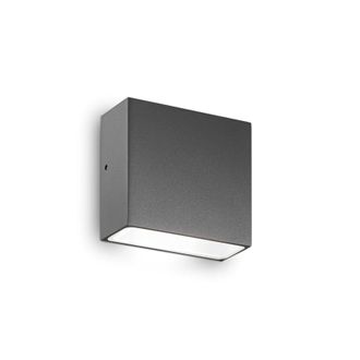 Netlighting Tetris 1 Light Outdoor Wall Light Anthracite IP44 G9 in Black