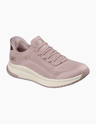 Skechers Womens Skechers BOBS Sport Squad 4 Dire Step Polyester Womens Blush Trainers - Pink - Size: 3