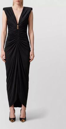 Versace draped sleeveless maxi dress