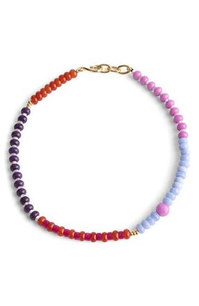Madewell Semiprecious Stone Beaded Choker Necklace in Warm Wisteria at Nordstrom