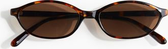 H&M Ovale Sonnenbrille - Brown