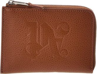 Palm Angels Pa Monogram Zip Leather Card Holder