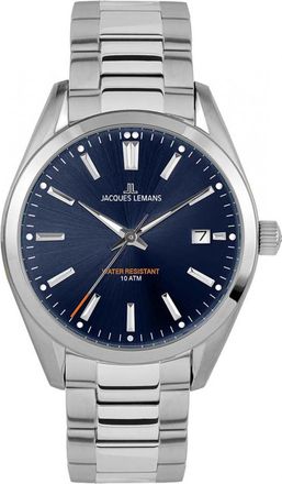 Jacques Lemans 1-1859G Mens Derby Watch - Silver - One Size
