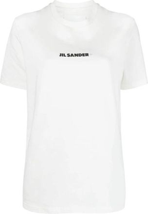 Jil Sander Logo T-Shirt - Dames - T-shirts - Wit - S - Katoen - Tops