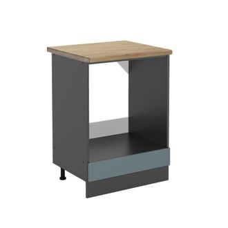 Vicco Armario Para Horno Empotrado R-line, Gris Azulado, 60 Cm, Et Roble