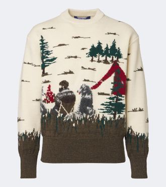 Junya Watanabe Jersey de intarsia de lana