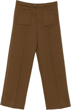 SOEUR Pantaloni Harry con applicazione - Marrone