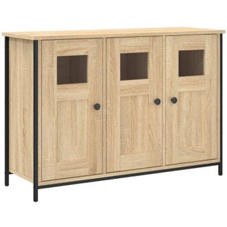 vidaXL Aparador De Madera De Ingenier&iacute;a Roble Sonoma 100x35x70 Cm Vidaxl