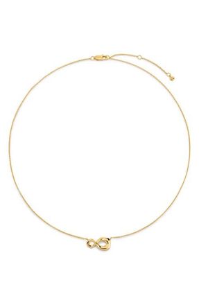 Monica Vinader Infinity Pendant Necklace in 18Ct Gold Vermeil at Nordstrom