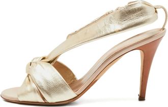 Sergio Rossi Sandali con nodo e cinturino posteriore 100mm - Oro