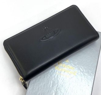 Vivienne Westwood Black Long Wallet (Bi-Fold) (Pre-Owned)