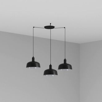 Netlighting Tatawin Medium 3 Light Black Cluster Drop Pendant Lamp