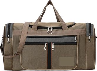 Generic Compatible For Travel Duffel Bag Carry On Luggage Tote Large Capacity Weekender Gym Sport Holdall Overnight Pouches(Khaki C)