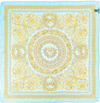 Versace Barocco Print Silk Scarf