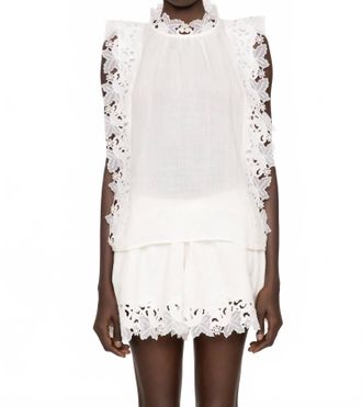 Sea New York Eleannora Embroidered Sleeveless Top In Black
