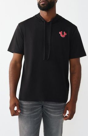 True Religion Buddha Hoodie Tee in Jet Black at Nordstrom Rack, Size X-Large