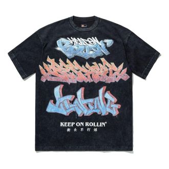 Li-Ning Keep On Rollin Graphic T-shirt Washed Black AHSU207-2