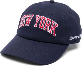 Sporty & Rich Cappello da baseball con ricamo - Blu