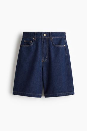H&M Bermudashorts aus Denim - Dunkles Denimblau