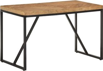 vidaXL Vidaxl - Mesa De Comedor Madera Maciza De Acacia Y Mango 120x60x76 Cm
