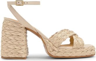 Castaner Valeriette Sandal - Dames - Sandalen met hakken - Beige - 40 EU - Leer - Schoenen