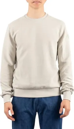 Colmar Sweatshirts, male, Beige, Size: M Crewneck Ottoman Sweatshirt