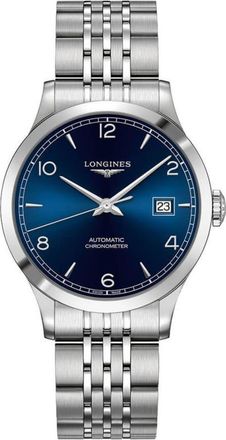 Longines Record Blue Dial Stainless Steel Mens Watch L2.820.4.96.6