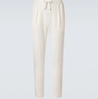 Ralph Lauren Purple Label Silk and linen straight pants