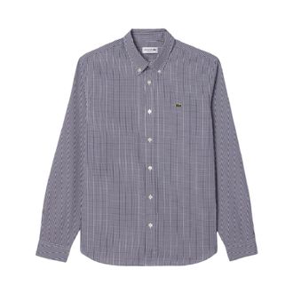 Lacoste Blauwe hemden - Heren - Casual Overhemden - Blauw - M - Katoen - Overhemden