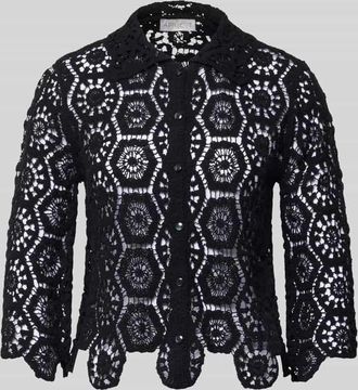 Apricot Cardigan aus H&auml;kelspitze in Black, Gr&ouml;&szlig;e XL