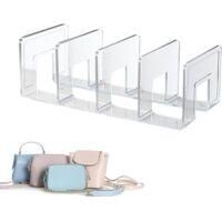 OEM Organizador De Bolsos, Organizador De Armario, Separador Transparente De 4 Compartimentos Para Bolsos, Organizador De Bolsos Apilable, Separadores De 