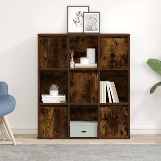 Berkfield Home Durable Bookcase Smoked Oak 89x24x101.5 cm Engineered Wood in Brown