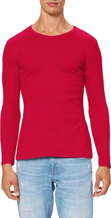 Trigema Mens 602501 Longsleeve T-Shirt, Magenta, XL