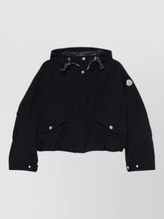 Moncler eucalyptus hooded jacket long sleeves drawstring