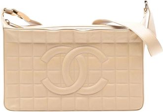 Chanel Pre-owned Stijlvolle Leren Schoudertas - Dames - Vintage Schoudertas - Beige - ONE Size - Leer - Vintage