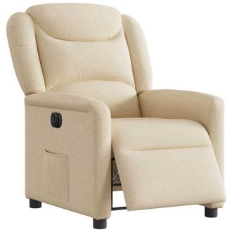vidaXL Vidaxl - Sill&oacute;n Reclinable El&eacute;ctrico De Tela Crema