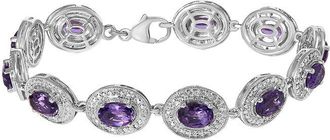 House of Brilliance Haus Of Brilliance Silver Diamond & Link Bracelet