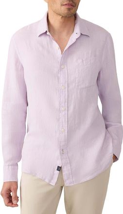 Faherty Laguna Linen Button-Up Shirt in Wisteria at Nordstrom Rack, Size Xx-Large