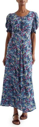 Seasalt Cornwall Marsh Violet Floral Dress in Spring Stems Seascape Mix at Nordstrom, Size 18 Us