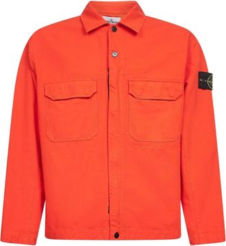 Stone Island Camicia con applicazione - Arancione