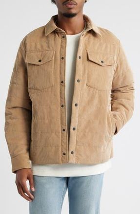 Save The Duck Magnus Water Repellent Corduroy Shirt Jacket in Biscuit Beige at Nordstrom Rack, Size Xx-Large